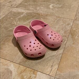 CROCS Kids Sparkly Pink Water Shoes